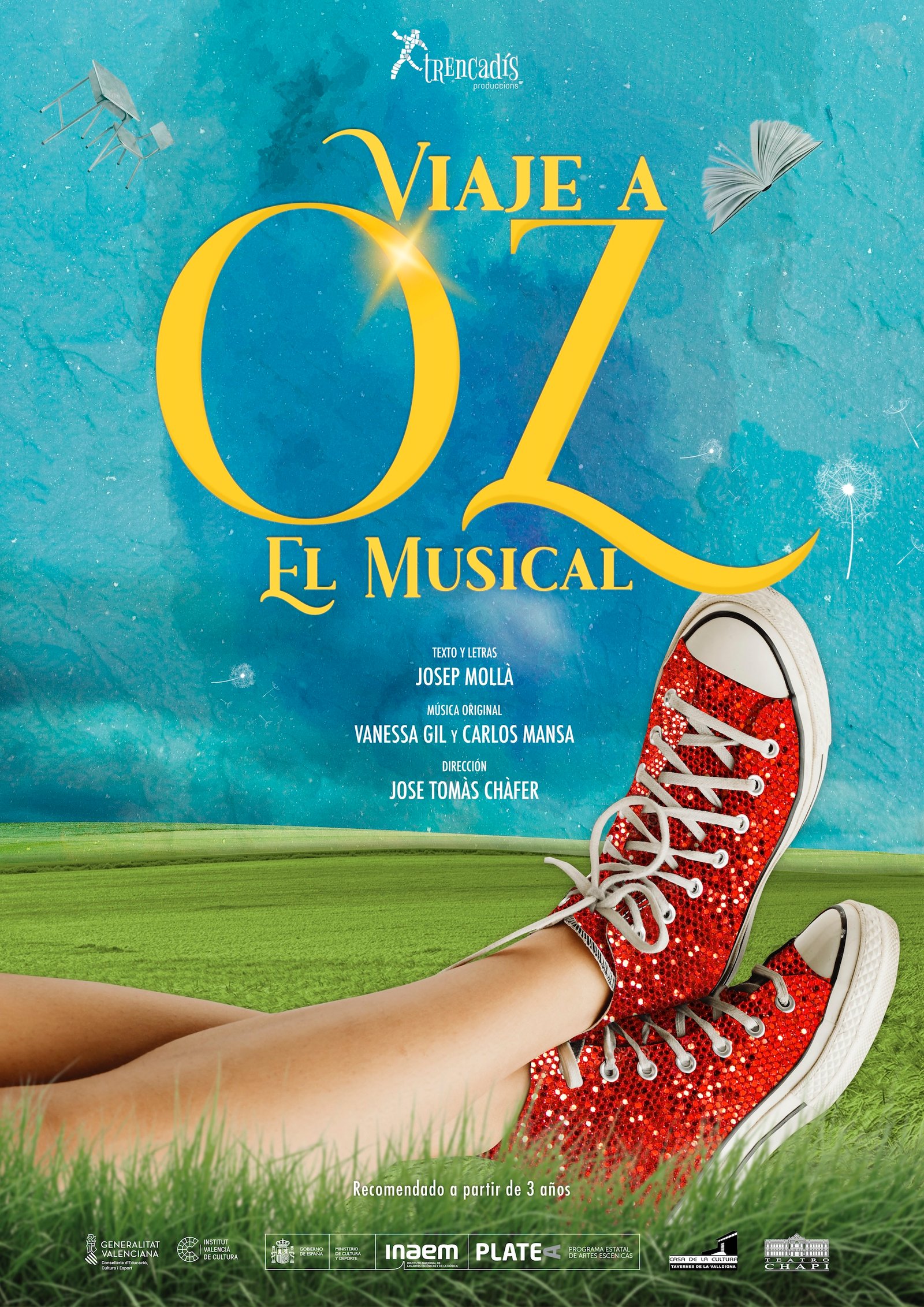 Cartel obra de teatro viaje a oz, el musical