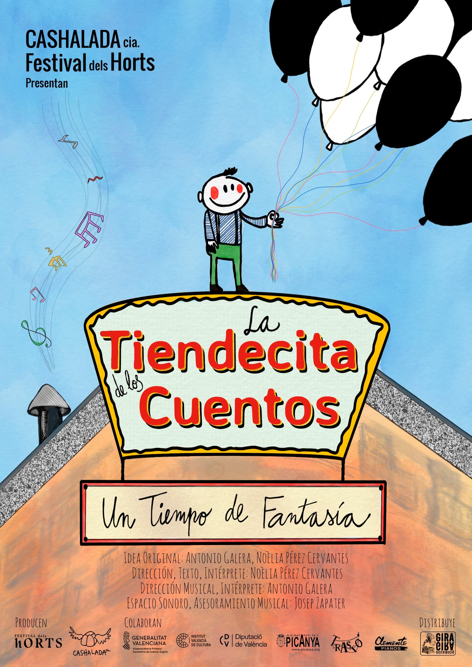 Cartel obra teatro La Tiendecita de los Cuentos, un tiempo de fantasía