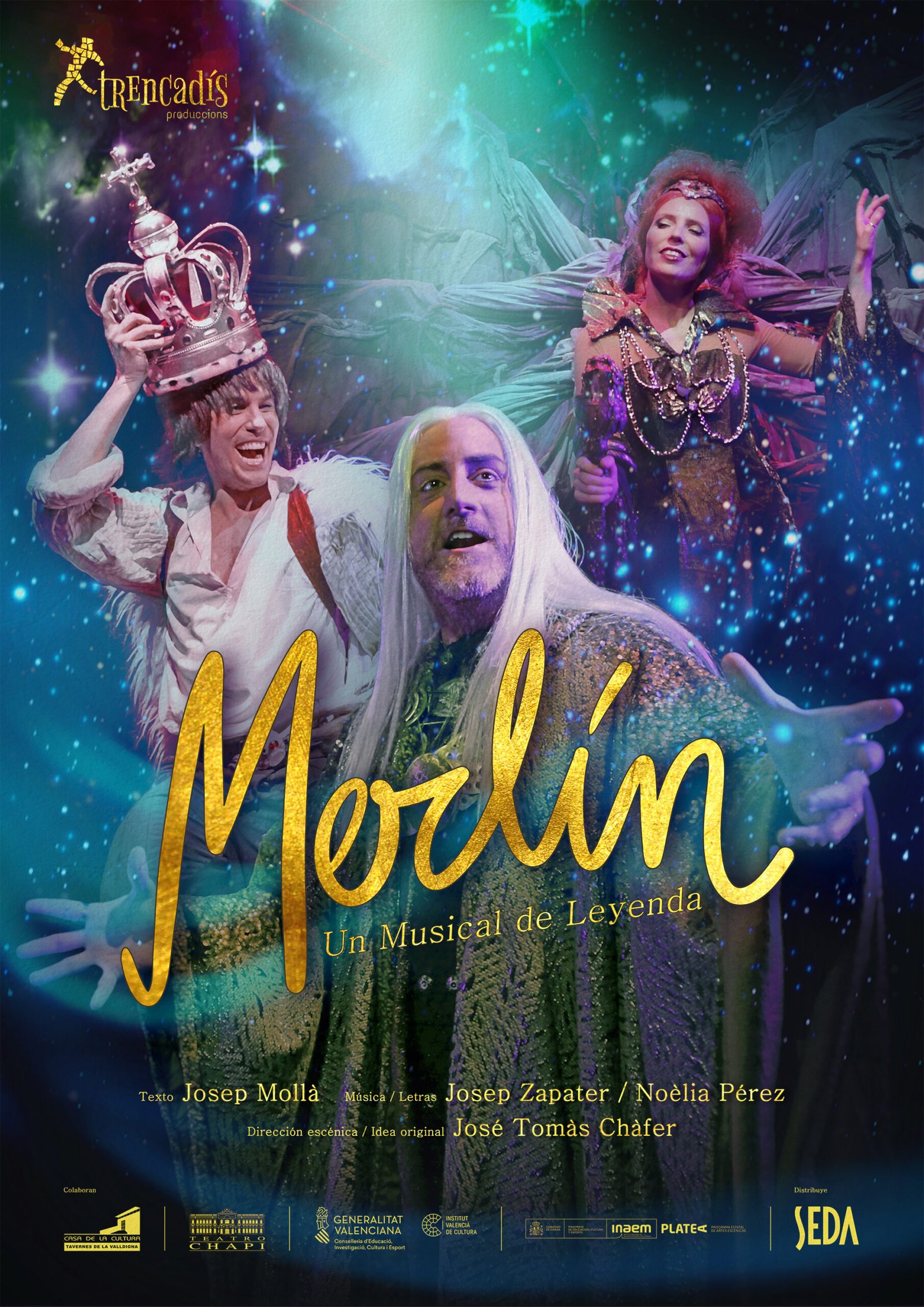 Cartel Merlín un Musical de Leyenda